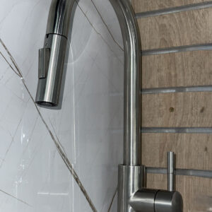 MODERN BRUSHED NICKEL PULL-OUT FAUCET